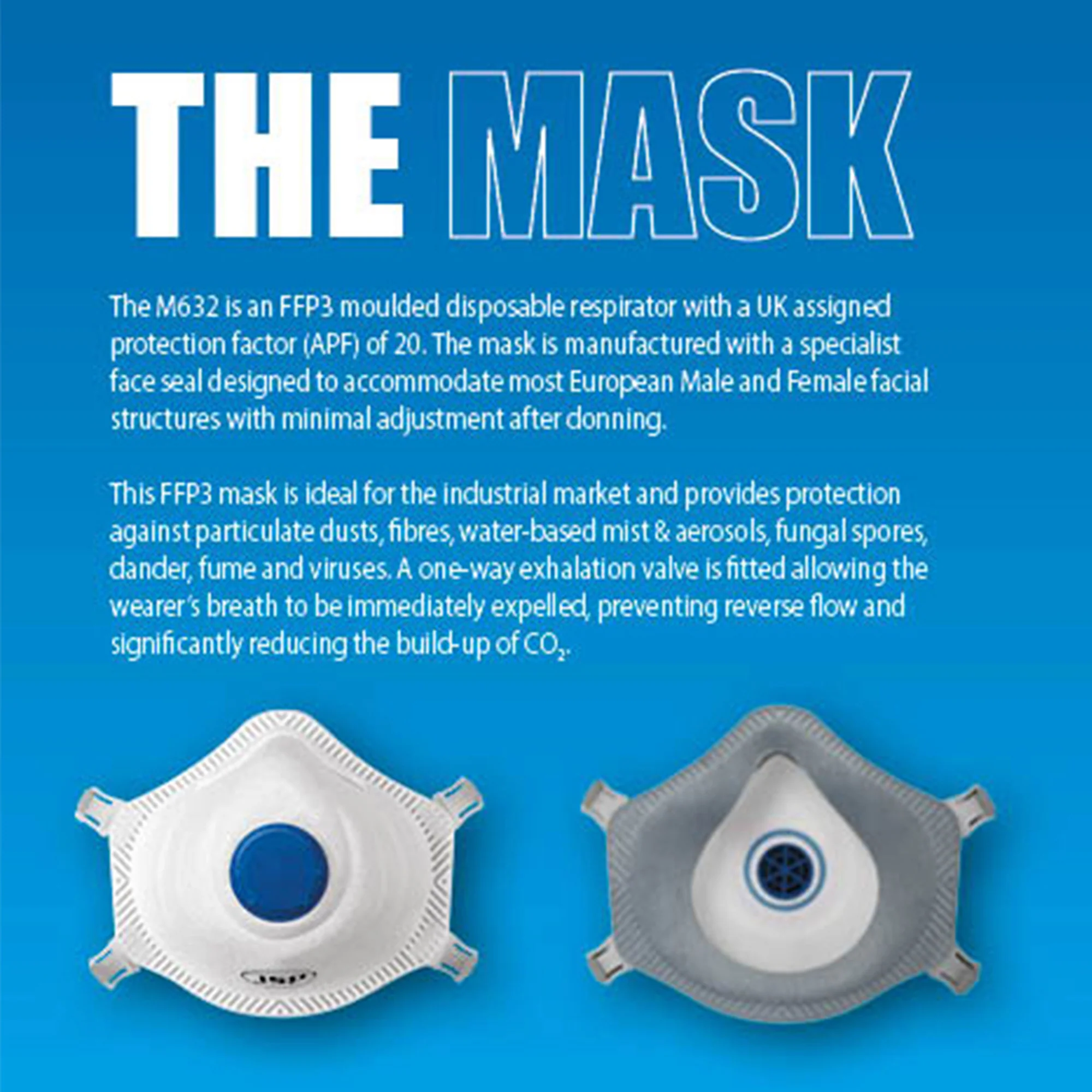 10pk FFP3 JSP M632 Moulded Disposable Dust Mask - Image 4