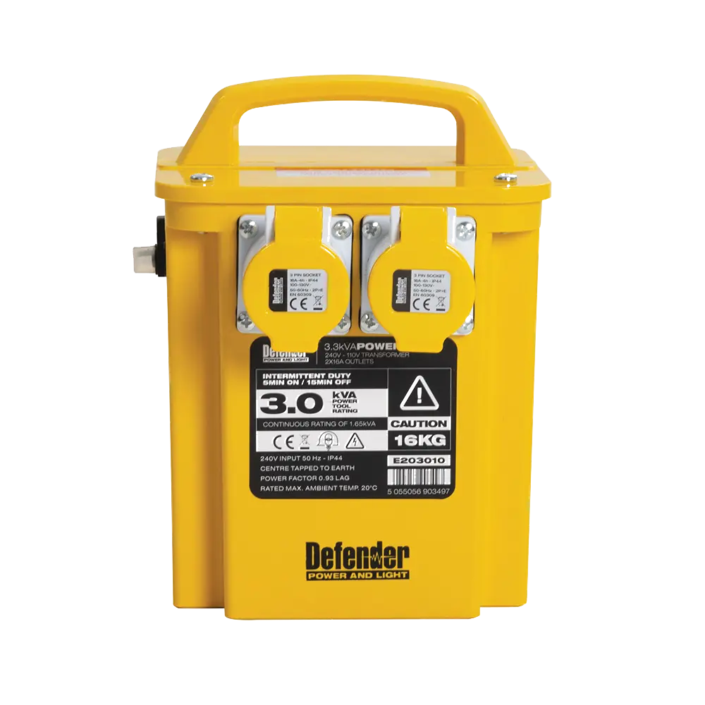 110v 3kVa Transformer with 2x16 amp Outlets - Image 2