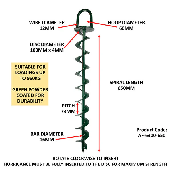 BIGBEN® Heavy-Duty Hurricane Ground Anchor - Image 6
