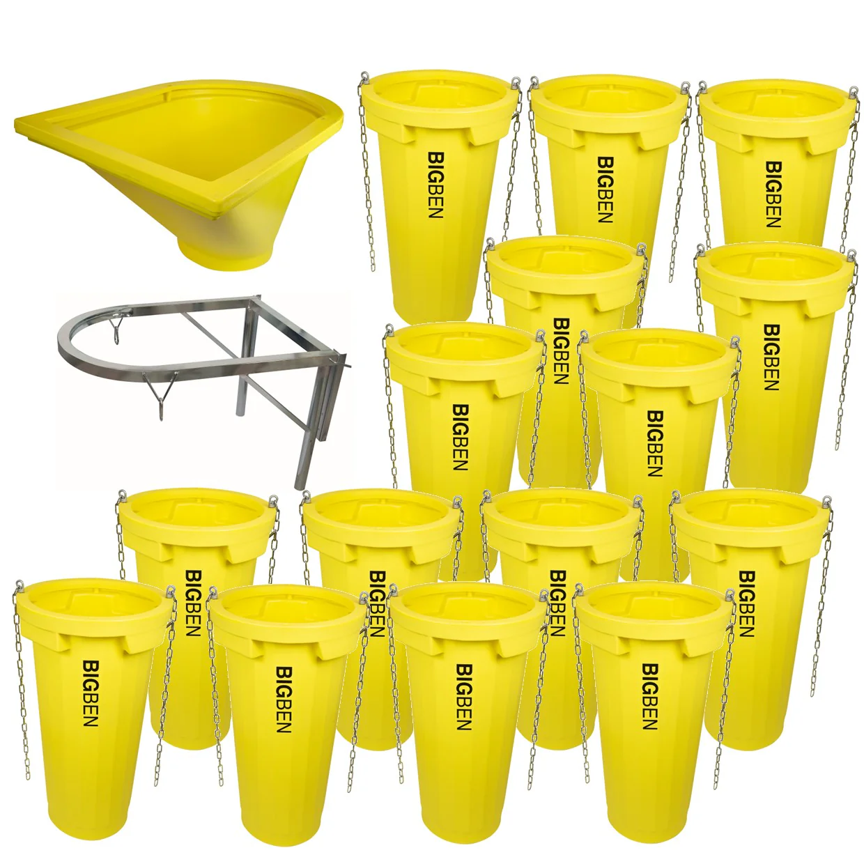 BIGBEN UltraTuff® 20" Rubble Chute Kit - 15 Chutes, 1 Top Hopper, 1 Fixing Frame