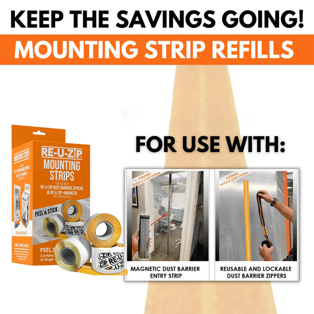 RE-U-ZIP® Mounting Strip RE-FILL™ | 3-Pack - Image 2
