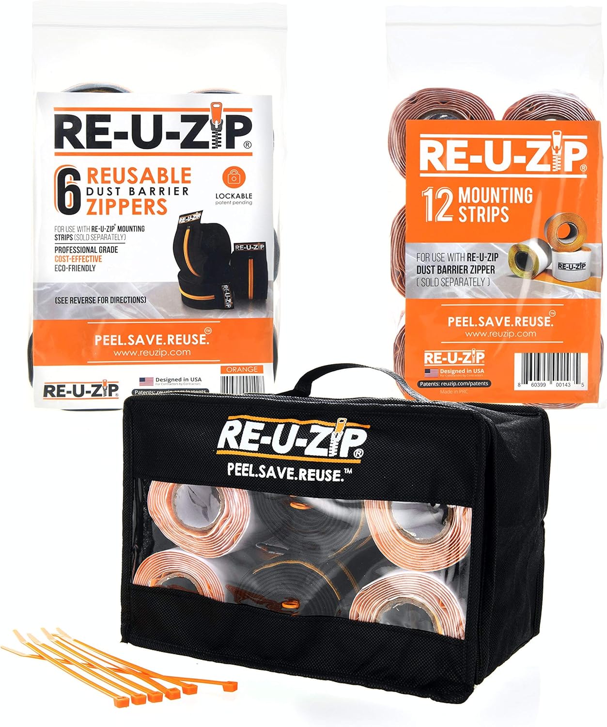RE-U-ZIP Heavy Duty Reusable Dust Barrier Zipper, Pro Bundle - Image 6