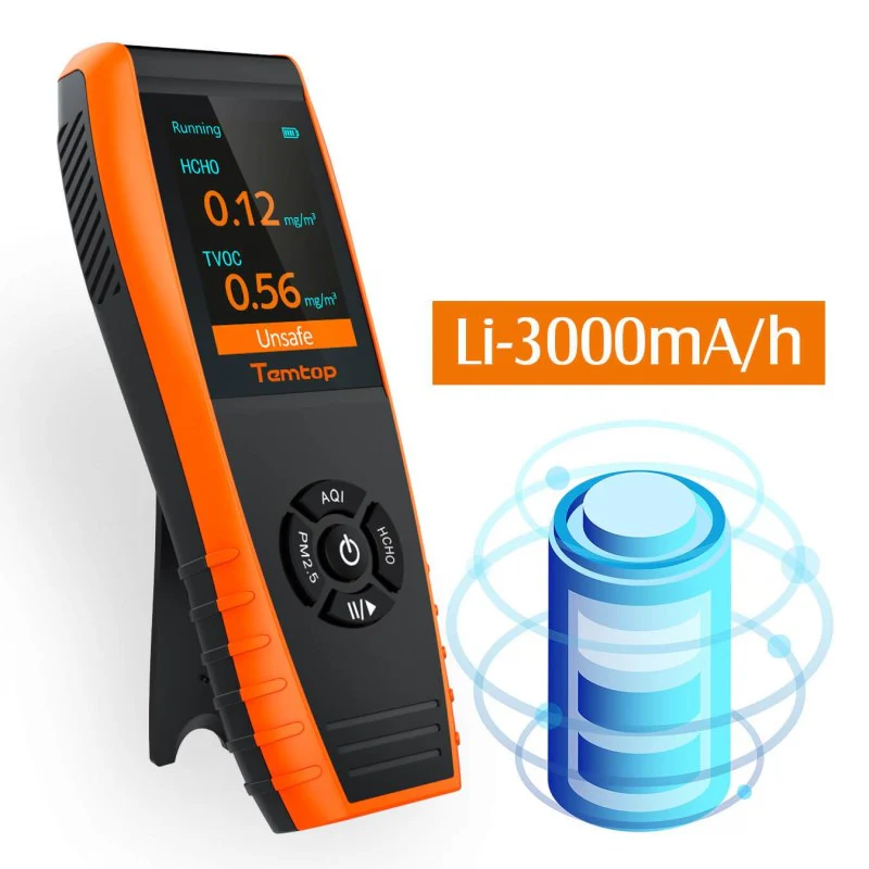 Temtop LKC-1000S+ 2. Air Quality Monitor for PM2.5 PM10 HCHO AQI Particles VOCs Humidity Temperature, Date Dxport - Image 8