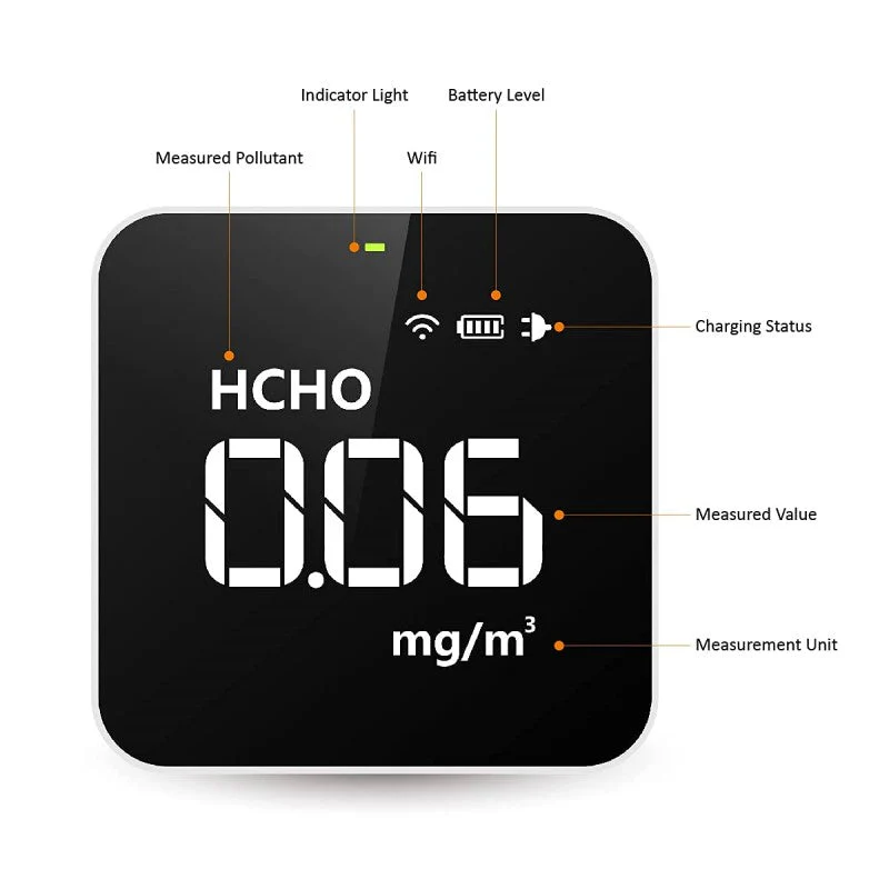 Temtop M10i WiFi Air Quality Monitor for PM2.5 TVOC AQI HCHO Formaldehyde Detecting, Real Time Display, Data Recording - Image 4