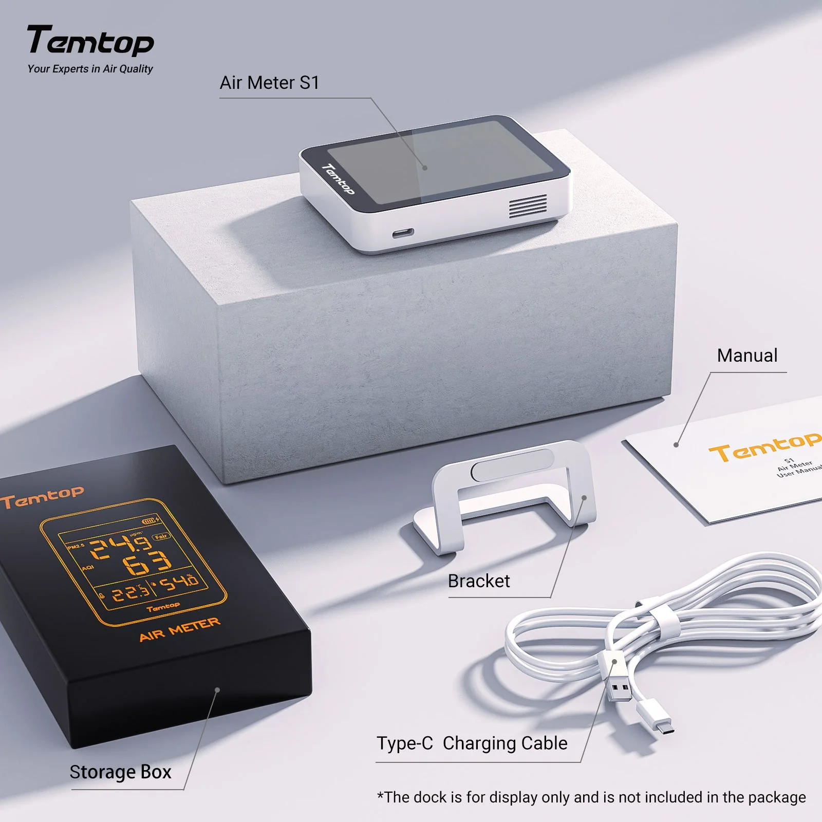 Temtop S1 Indoor Air Quality Meter Temperature & Humidity AQI PM2.5 Monitor with Accurate Sensor - Image 8