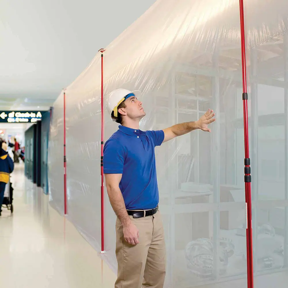 ZipWall 2-Pack 20'/6.1-Meter Spring-Loaded Poles for Dust Barriers, KT20 - Image 3