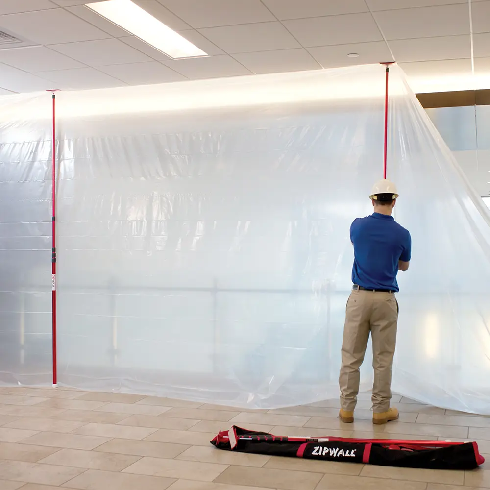 ZipWall 2-Pack 20'/6.1-Meter Spring-Loaded Poles for Dust Barriers, KT20 - Image 5