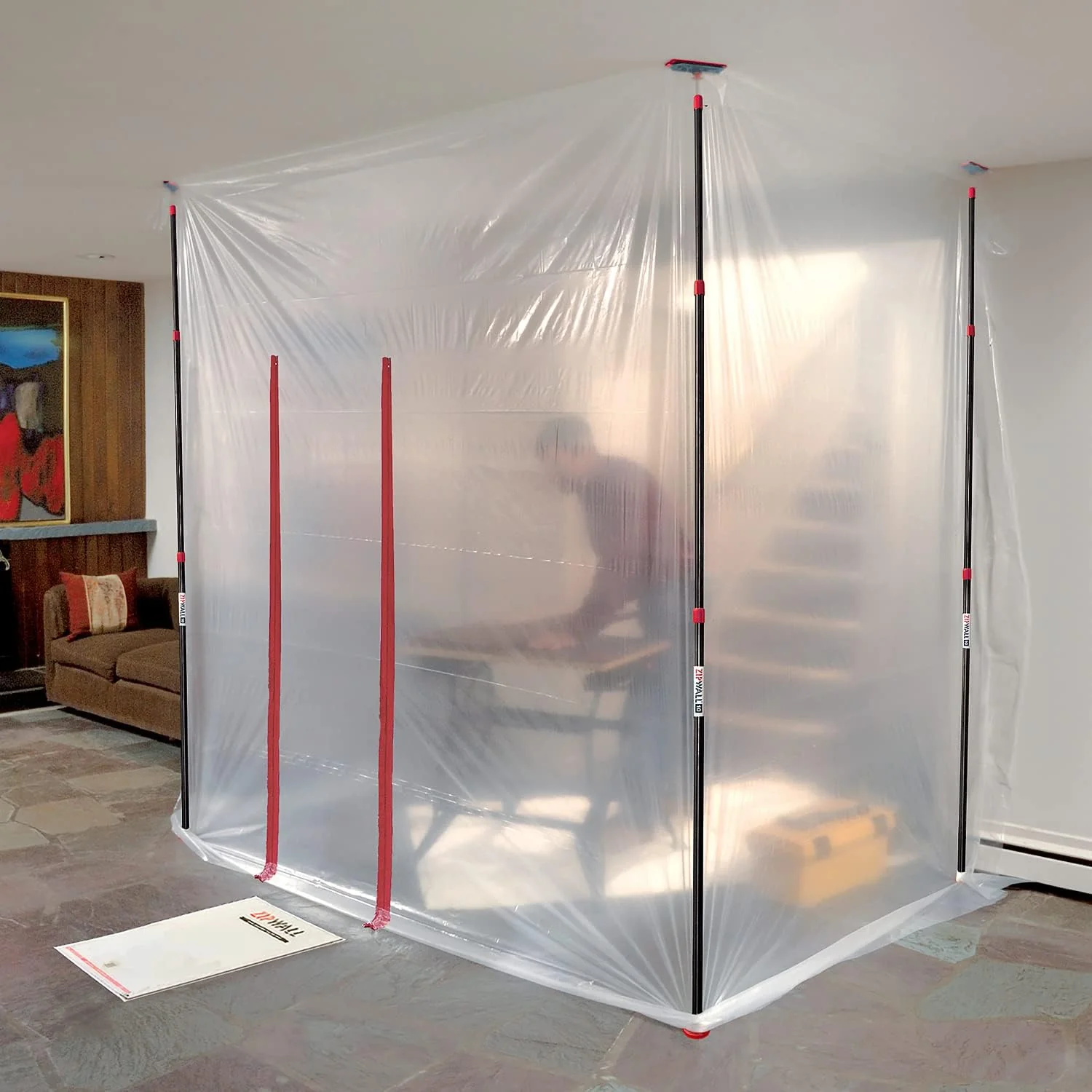 ZipWall 4-Pack ZipPole 10'/3-Meter Spring-Loaded Poles for Dust Barriers, ZP4 - Image 2