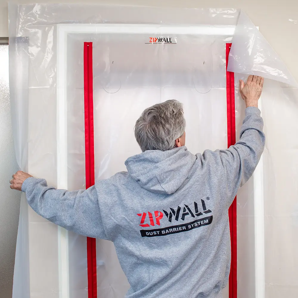 ZipWall Commercial Door Kit ZDC, Red, 5′ x 8.5′ - Image 2