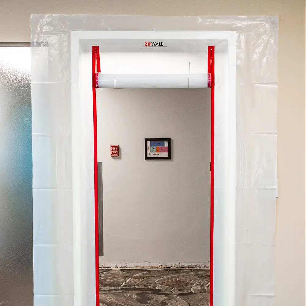 ZipWall Standard Door Kit ZDS, Red, 4' X 7' - Image 2