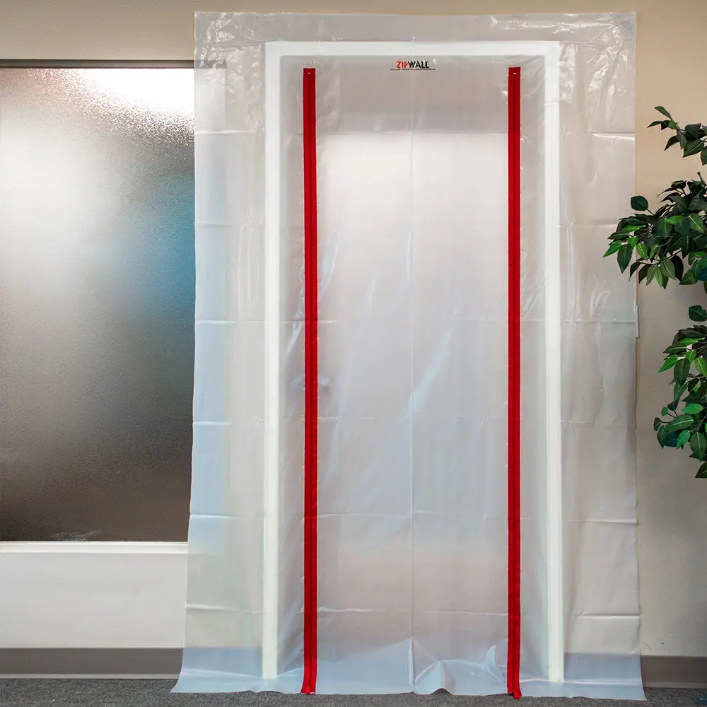 ZipWall Standard Door Kit ZDS, Red, 4' X 7' - Image 5